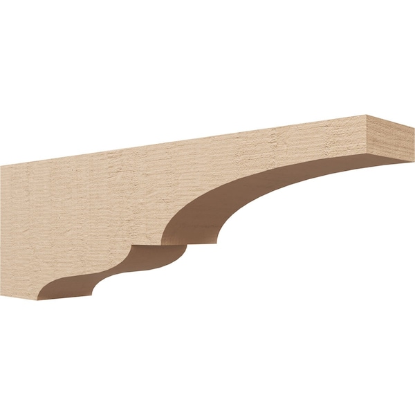 Ekena Millwork 5"W x 30"D x 10"H Thin Asheboro Rough Cedar Woodgrain TimberThane Corbel, Primed Tan CORUR05X30X10ASHRCPR - main